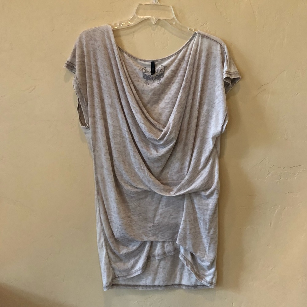 Buffalo Cream Swoop Neck Blouse